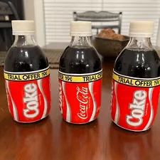 Qty 3 - Coca-Cola Glass Bottle Trial Offer 19 Cents 10oz Full Sealed