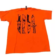 Knives Machete Horror Movies Halloween T-Shirt size large Jason Michael Jason