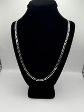 BRAND NEW 14K White Gold Solid 20’’ 7.6g 4mm Cuban Curb Link Chain Necklace SALE