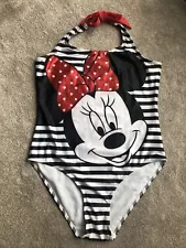 LADIES SWIMMING COSTUME SIZE L FROM DISNEY (CHARACTER.COM BLACK MIX MINNI MOUSE