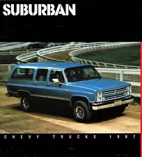 1987 Chevrolet Suburban R10 R20 V10 V20 NOS Large Deluxe Dealer Sales Brochure