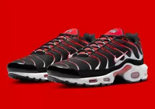 Nike Air Max Plus TN Tuned Black University Red DM0032-004 sz 6 Men = 7.5 Women