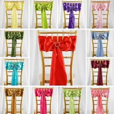 Satin CHAIR SASHES Bows Ties Wedding Reception Decorations Wholesale