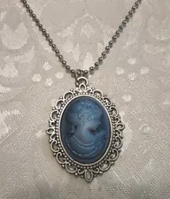 Blue Cameo Pendant necklace