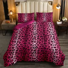 Leopard Print Comforter Women Cheetah Print Comforter Set For Kids Girls Pink...