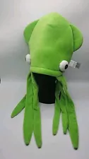 Squid Novelty Hat Cap Green Adult Costume By Fiesta EUC