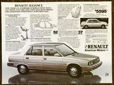 1982 PRINT AD for the 1983 Renault Alliance DL Affordable European Sedan