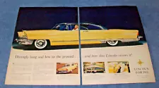 1956 Lincoln Premiere Coupe Vintage 2pg Ad "Daringly Long and Low..."