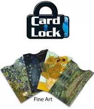 New Card Lock RFID Credit Card Theft Blocking Protection Sleeves Fine Art 4 Pack