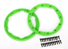 Traxxas 1/10 E-Maxx Brushless * 2 BEADLOCK STYLE SIDEWALL PROTECTORS - GREEN *