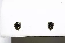 $1,100 14K YELLOW GOLD .20CT LAB-GROWN GRAY DIAMOND MARTINI STUD SET EARRING