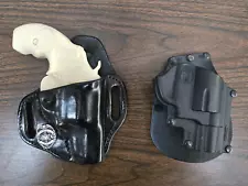 New ListingTWO (2) J FRAME HOLSTERS CUSTOM OWB AND FOBUS PADDLE