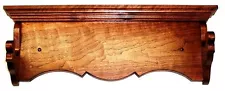 Walnut Wooden Gun Rack Antique Rifle Shotgun Heritage Wall Display 2" Hangers