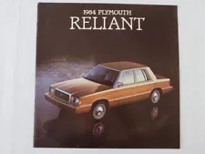 1984 Plymouth Reliant Sales Brochure Catalog Coupe Sedan Wagon