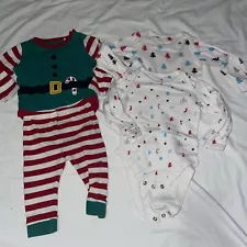 baby christmas bundle 3-6 months bodysuits and leggings