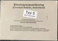 German Army Food Ration #5 EPA Military MRE In US