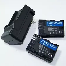 High Quality 2x 2000mAh Battery+Battery Charger for Canon EOS 5D Mark IV Camera