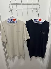 2 PACK OF RIP CURL MEN'S T-SHIRT SHORT SLEEVE RELAXED FIT SIZE XL CREME AND NAVY