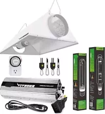 Vivosun 1000 Watt HPS/MH grow light kit Bundle Lights Ballast Timer & Hood NEW