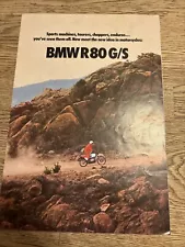 BMW R80 G/S Motorbike Sales Brochure 1981