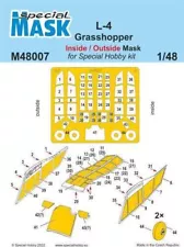 1/48 Special Hobby L-4 Grasshopper Inside/Outside MASK Paint Mask