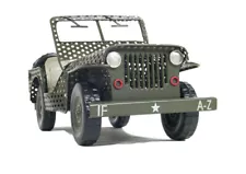 1945 Willys Overland Open Body Civilian Jeep CJ-2A Metal Model 11.5" Desk Decor