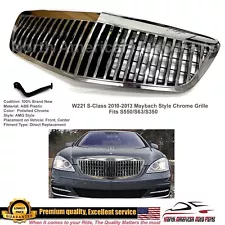 S550 S63 S450 S-Class MayBach Style grille W221 2010 2011 2012 2013 Chrome GT