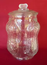 antique planters peanut jar glass 1930s with 4 corner peanuts w/ peanut lid