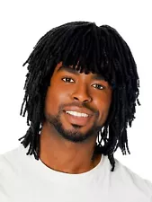 Bristol Novelty BW204 Dreadlocks Short Wig For Men Black Ruud Guillit Rasta,