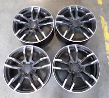 Liquid Metal 16"x7" Black And Silver 4 Wheels Rims Set For 2015 Nissan Sentra