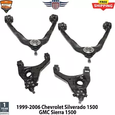 4Pc Front Control Arm Set For 1999-2006 Chevrolet Silverado 1500 GMC Sierra 1500