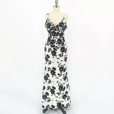 Jovani Floral Lace Trumpet Dress Black White 0 wedding gala formal evening