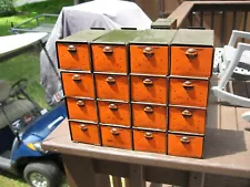 Vintage Dorman Add A Bin 16 Drawer Cabinet Storage Bins All Metal Organizer 50’s