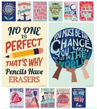 Sweetzer & Orange Growth Mindset Posters for Middle and High School Classroom De