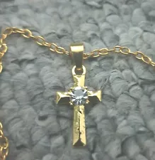 Diamante Cross Necklace Will Combine Postage On Items For Sale