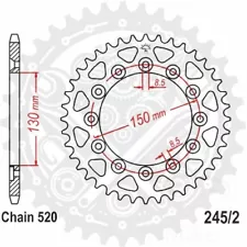 JT Rear Sprocket 48/520 For Yamaha WR 250 R