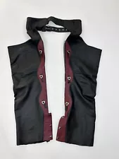 Vintage U.S.A Leather Chaps Maroon & Black Rodeo Womens Sz Medium