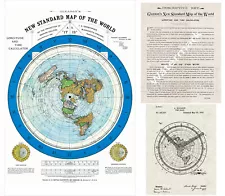 1892 Flat Earth Map - Alexander Gleason Gleason's New Standard Map of the World