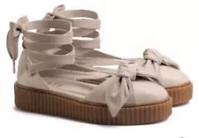 PUMA FENTY x RIHANNA BOW CREEPER SANDAL WOMENS NATURAL OATMEAL SIZE 8.5 $180 NEW