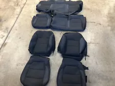 2021 Chevy Silverado Crew Cab Black Cloth OEM Factory Seat Covers GM USED