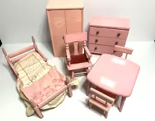 Vintage 1950's Ginny’s Table & Chairs, Bed, Wardrobe, Dresser and Rocking Chair