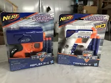 2 BRAND NEW NERF GUN PISTOLS N-STRIKE REFLEX IX-1 AND ELITE TRIAD EX-3 HASBRO