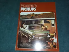 1976 FORD TRUCK / PICKUP SALES BROCHURE / ORIGINAL 1/2 TON THROUGH 1 TON CATALOG