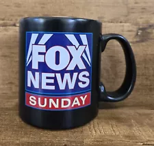 Ceramic Source FOX NEWS SUNDAY Coffee Mug SHOW Large Black Cup RARE