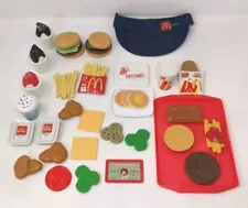 Vintage McDonalds Cash Register Drive Thru Toy Food Pretend Play Lot