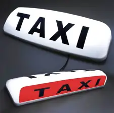 24" LED MAGNETIC TAXI ROOF SIGN LIGHT WHITE TAXI METER SIGN CAB LIGHT