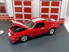 1977 77 Ford Mustang Cobra II Red Opening Hood 1/64 Limited Edition