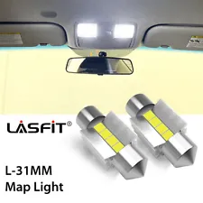 2x LASFIT White CANBUS LED Bulb Festoon Dome Map Cargo Light Lamp 31MM 3021 3022 (For: 2021 Kenworth W900)