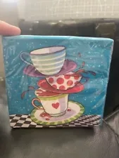 Mad Hatter Tea Party 16 Ct Beverage Napkins Alice Wonderland Birthday New!!!