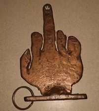 RAT Rod Metal Middle Finger Hood Ornament